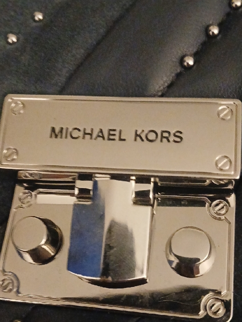 Michael Kors Rose Medium W/ Chain Crossbody - Dark Blue - Picture 2 of 12